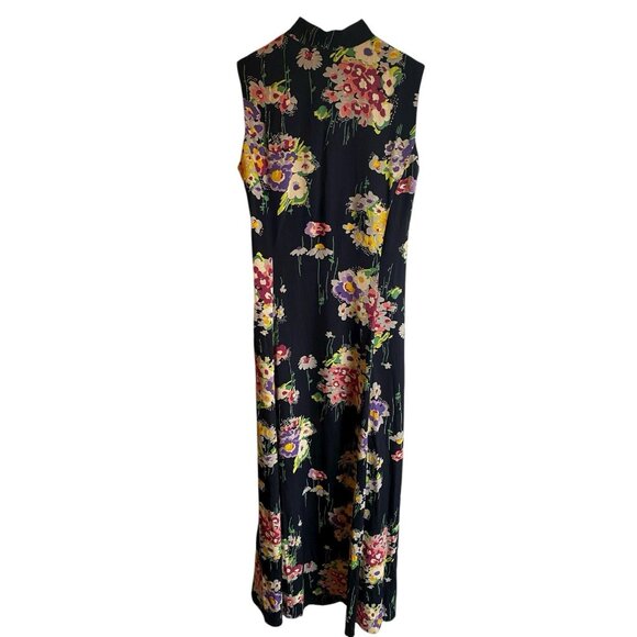 VINTAGE BETSEY JOHNSON FLORAL MIDI DRESS SZ 4 - Picture 5 of 6